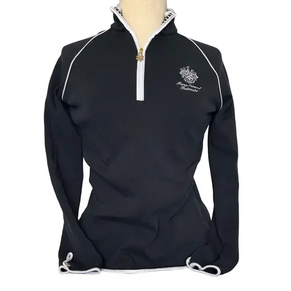 Clover by Bobby Jones Trump National Bedminster Half-Zip Pullover Large Black - Picture 1 of 4